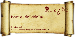 Maria Ádám névjegykártya